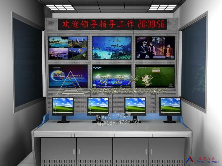 厂家直销 监控电视墙010调度操作台网络机柜
