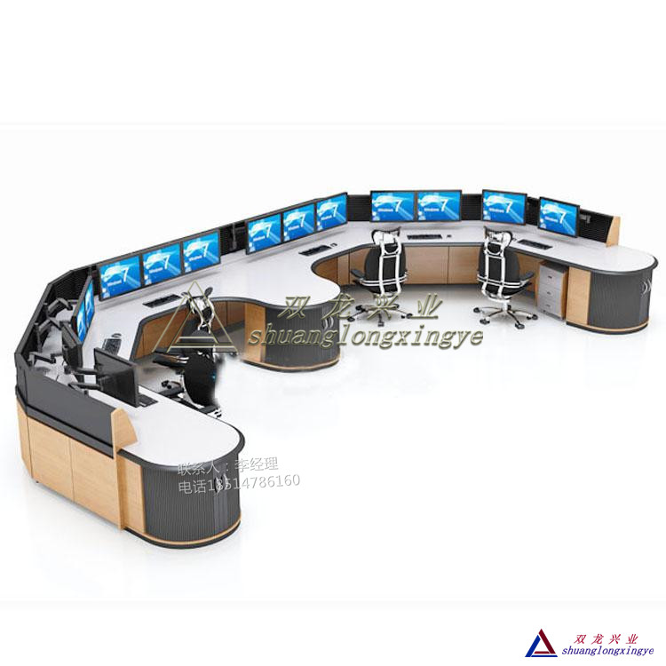 厂家直销 电力指挥中心调度台哦监控电视墙调度操作台网络机柜