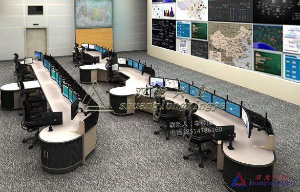 厂家直销 电力指挥中心调度台07监控电视墙调度操作台网络机柜