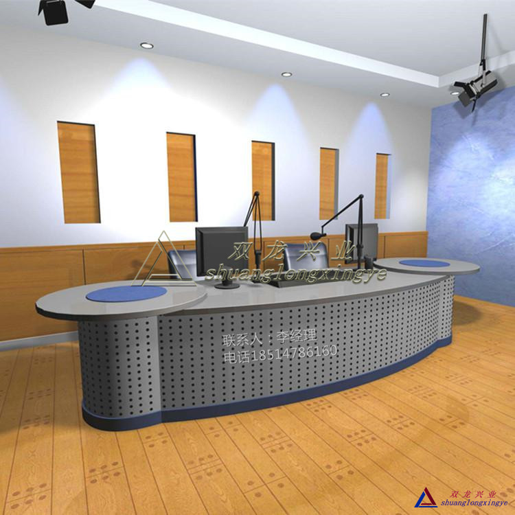 厂家直销 新闻直播桌访谈桌演播桌03调度操作台网络机柜