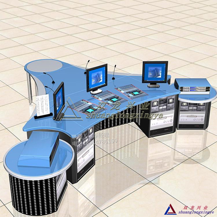 厂家直销 新闻直播桌访谈桌演播桌04、调度操作台网络机柜