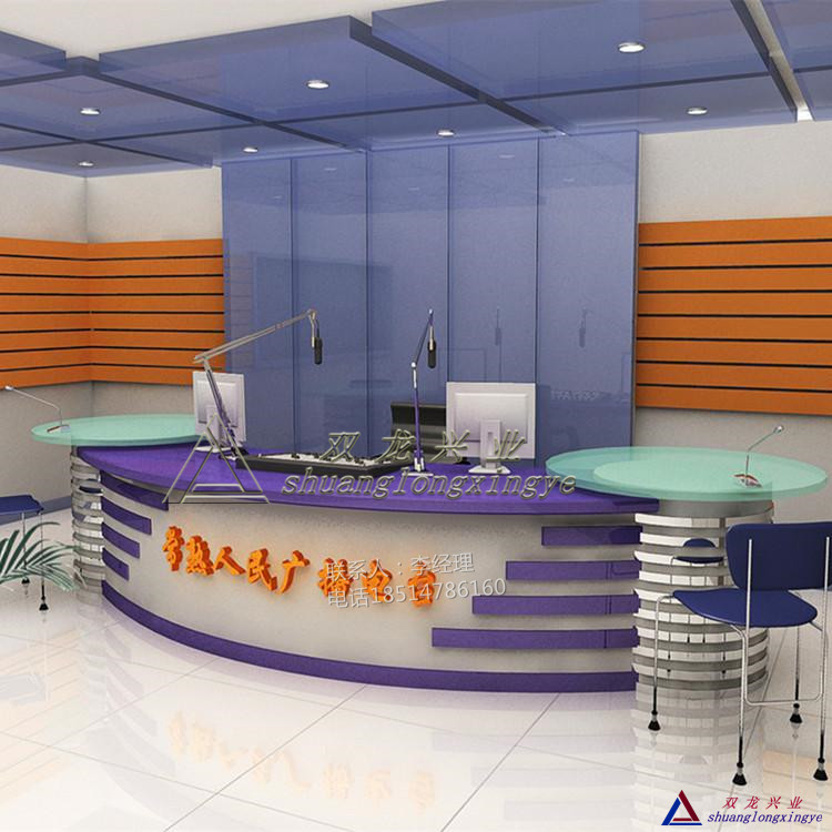 厂家直销 新闻直播桌访谈桌演播桌10调度操作台网络机柜