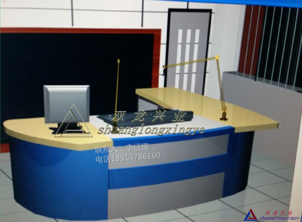 厂家直销 新闻直播桌访谈桌演播桌12调度操作台网络机柜