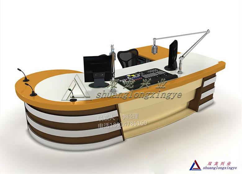 厂家直销 新闻直播桌访谈桌演播桌13调度操作台网络机柜