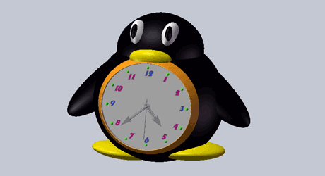 企鹅钟表